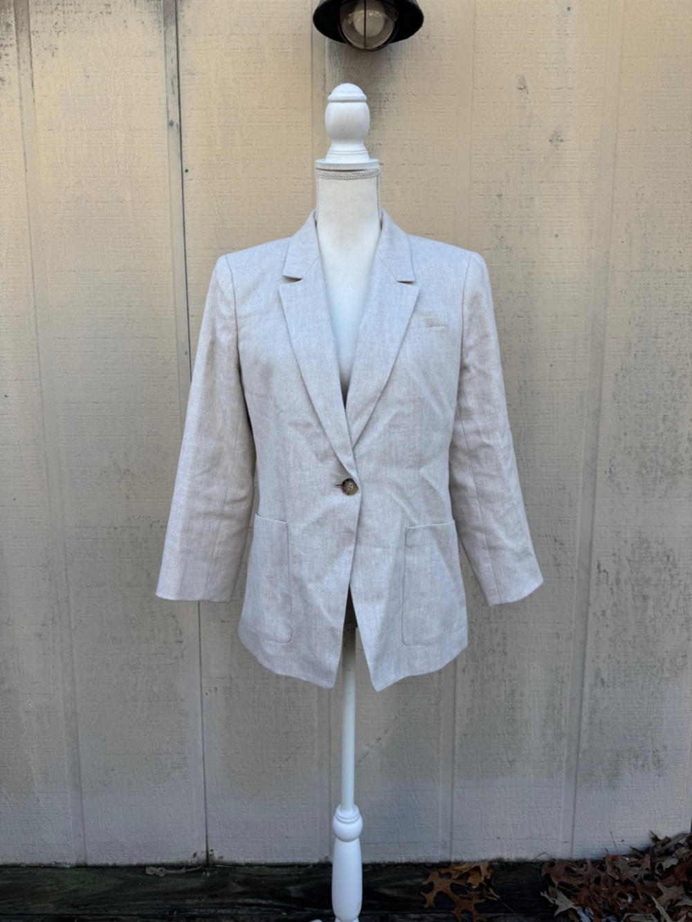 J. Crew Helena Flex Linen Single-Button Blazer